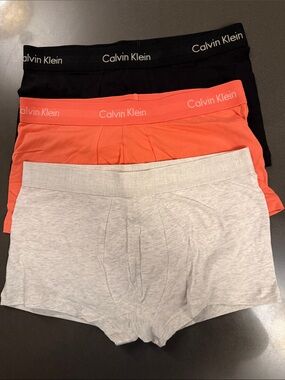 New Calvin Klein Men's Boxer Briefs /Low Rise Trunk Trio.  Cotton